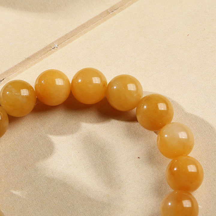 Buddha Stones Golden Silk Jade Pixiu Wealth Bracelet - image 3