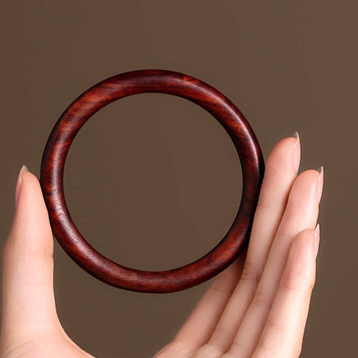 Buddha Stones Tibetan Small Leaf Red Sandalwood Ebony Green Sandalwood Protection Bracelet Bangle - image 0