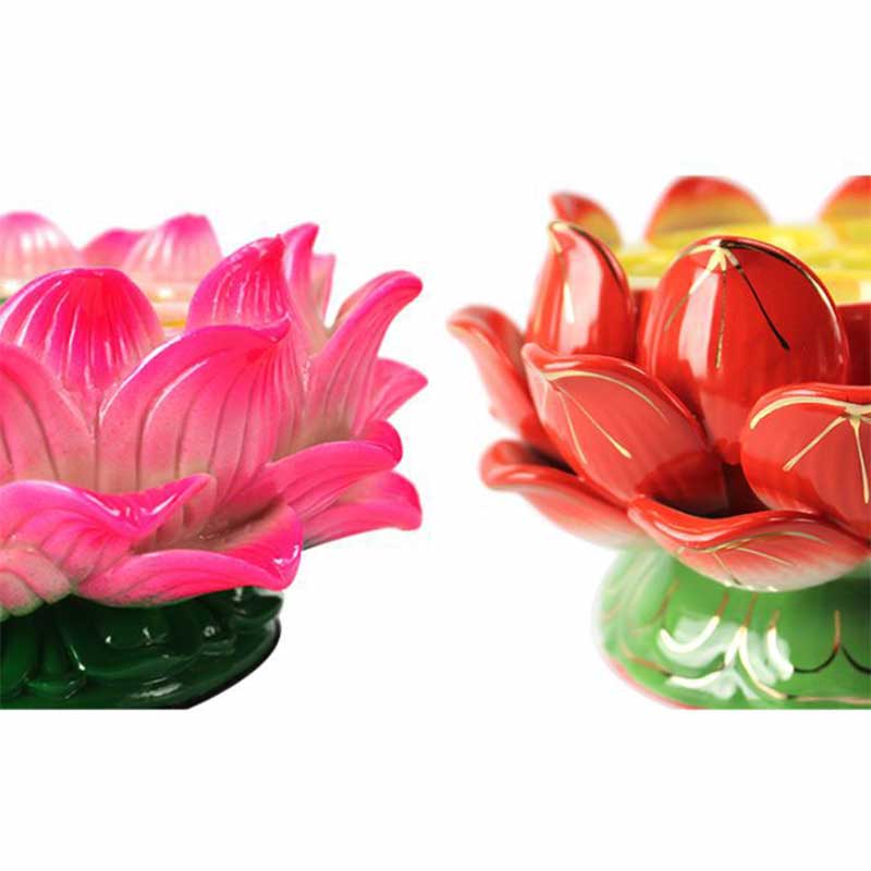 Buddha Stones Meditation Prayer Altar Lotus Flower Candle Holder Buddhist Temple Rituals Use Items - image 12