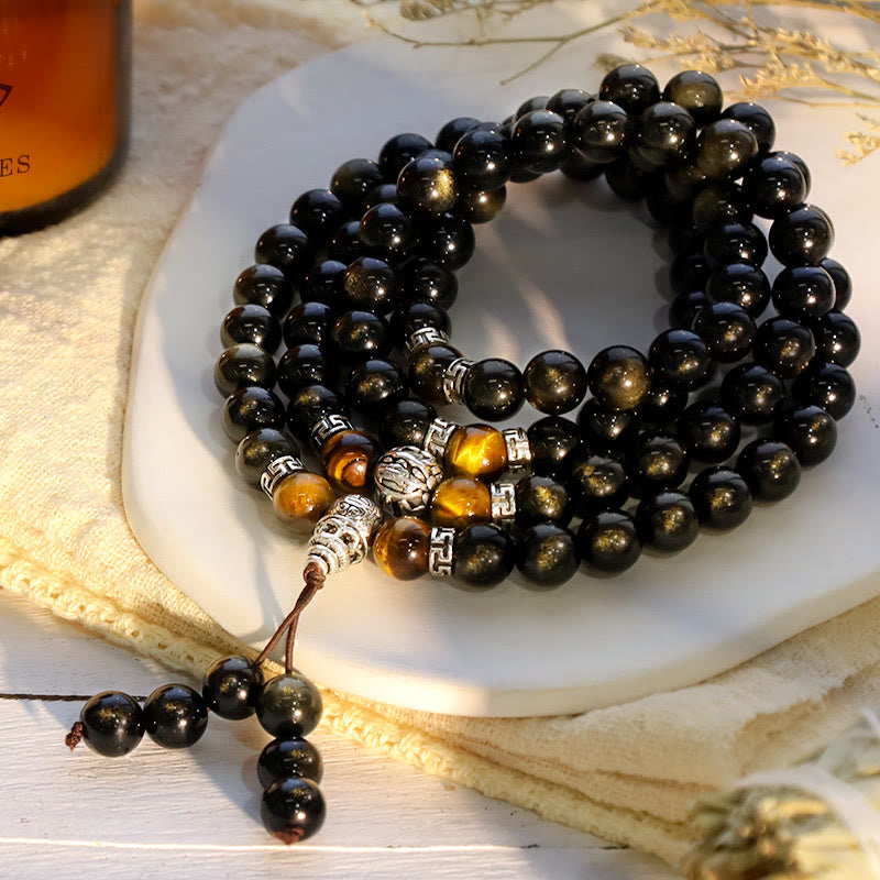 Golden Obsidian Energy Bracelet Necklace - image 12