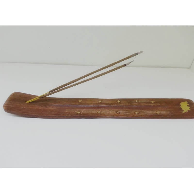 Handmade Wood Incense Burner Decoration (Random Type) - image 1