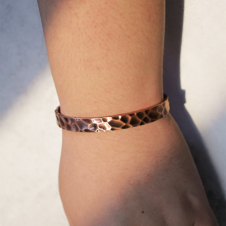 Rustic Copper Balance Magnetic Adjustable Cuff Bracelet - image 3