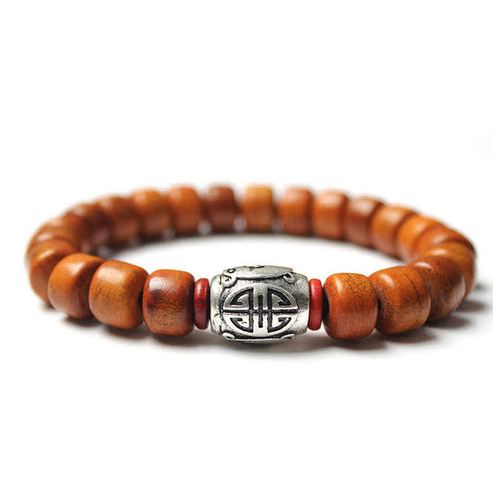 Buddha Stones Tibetan Bone Beads Om Mani Padme Hum Strength Bracelet - 10*8mm - White Copper (Balance ♥ Healing) - image 7