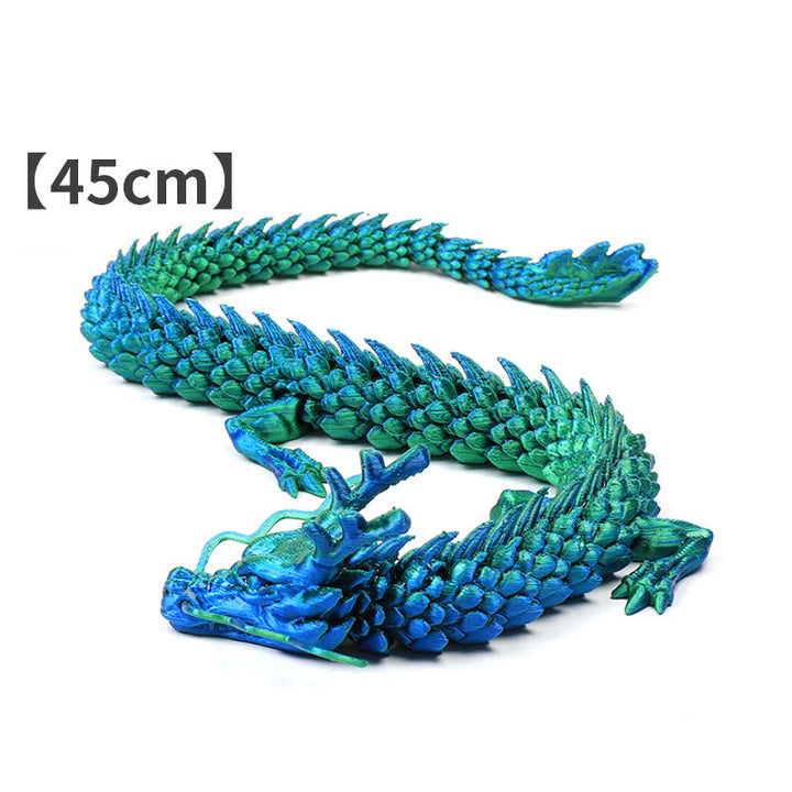 Buddha Stones Feng Shui Dragon Luminous 3D Printed Dragon Luck Success Home Decoration - Green Dragon 45cm - image 12