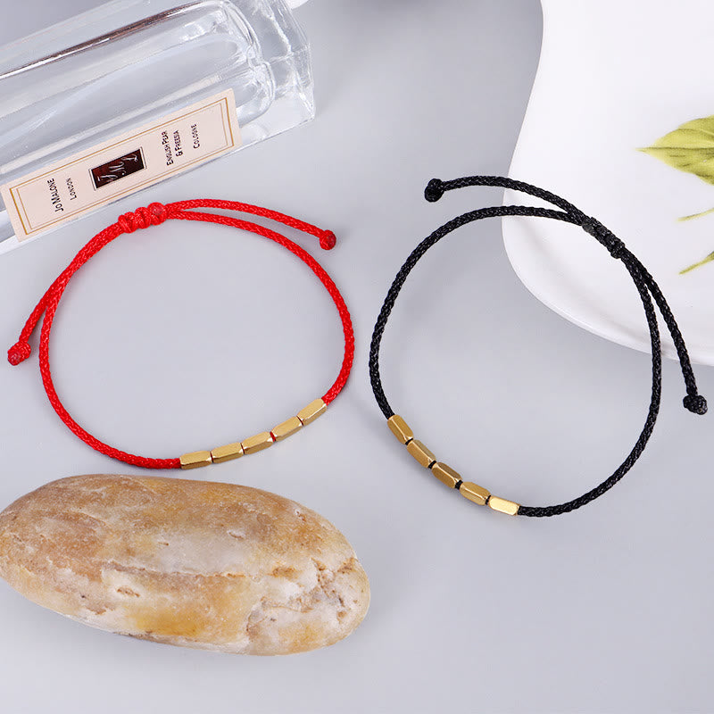 Buddha Stones Handcrafted Copper Bead Protection Braided String Bracelet - image 8