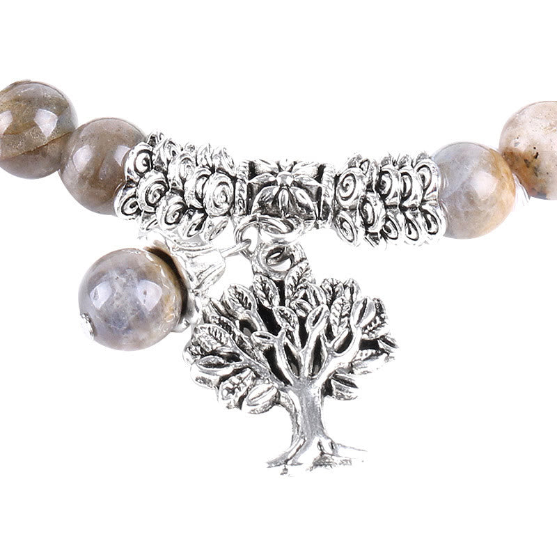 Buddha Stones Natural Gemstone Tree of Life Lucky Charm Stretch Bracelet - image 44