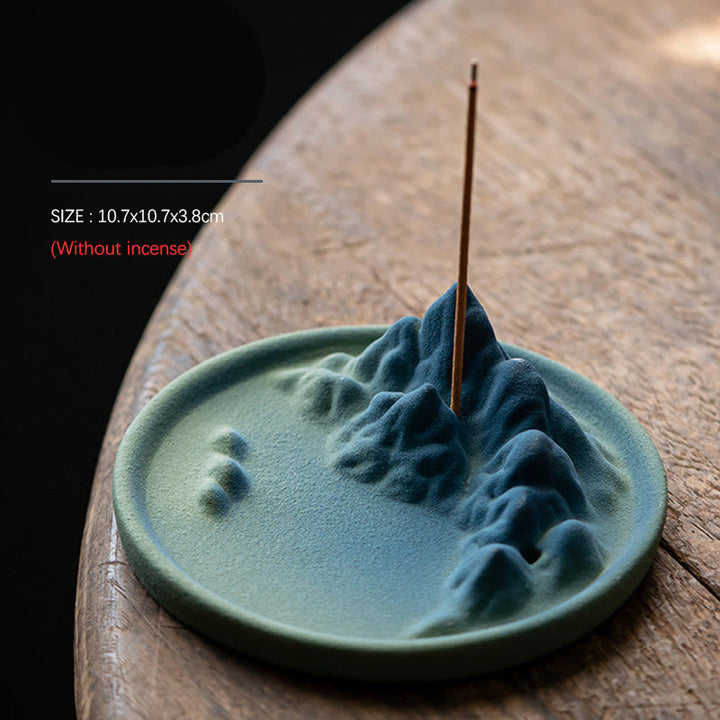 Creative Mountain River Ceramic Healing Backflow Incense Burner - image 20