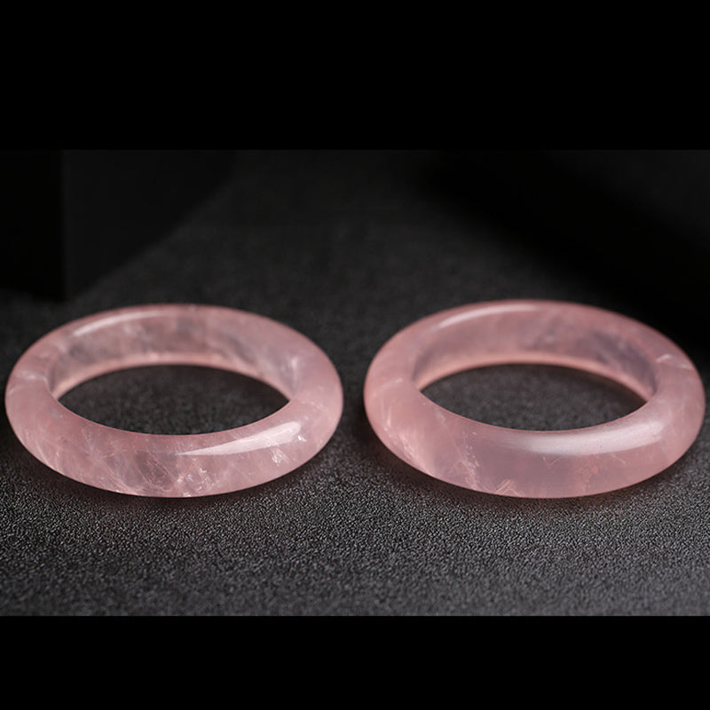Buddha Stones  Natural Rose Quartz Love Caring Bracelet Bangle - image 8