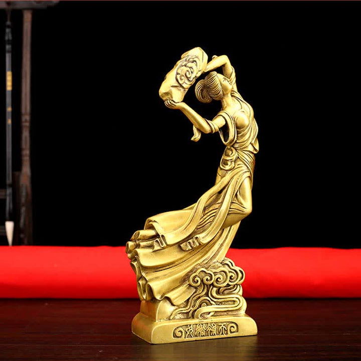 Buddha Stones Bodhisattva Nuwa Mends The Sky Protection Copper Statue Decoration - image 3