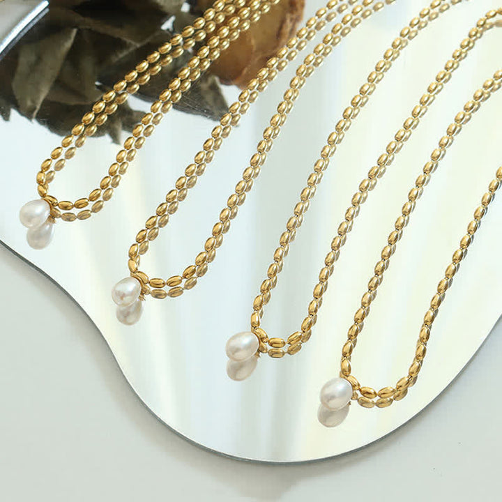 Pearl Bead Peace Necklace Pendant - image 7