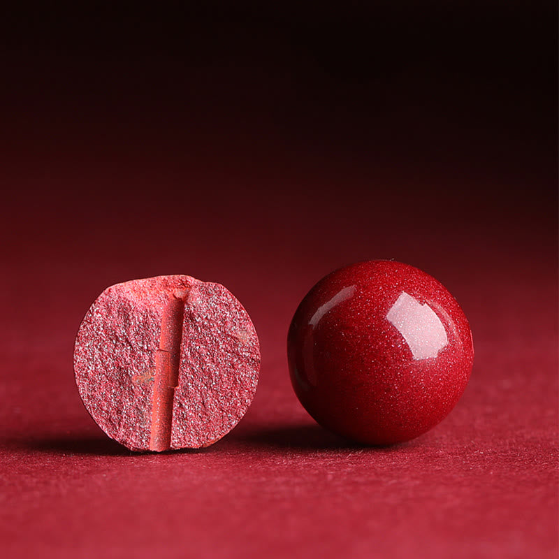 Buddha Stones Natural Cinnabar Red Agate Blessing Red String Bracelet - image 5