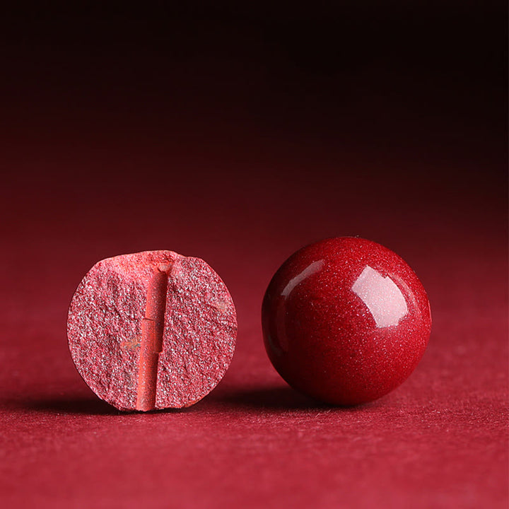 Buddha Stones Natural Cinnabar Red Agate Blessing Red String Bracelet - image 5