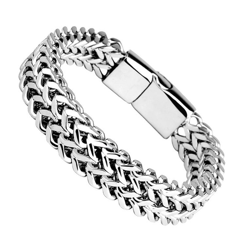 Buddha Stones Fish Scale Magnetic Buckle Titanium Steel Balance Bracelet Bangle - image 10