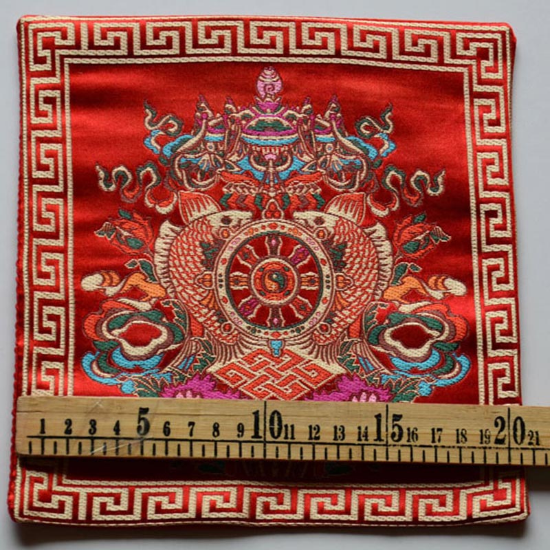 Buddha Stones Prayer Altar Mat Healing Meditation Vajra Auspicious Symbols - image 16