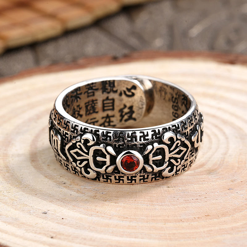 Tibetan Ruby Copper Wealth Ring - image 1