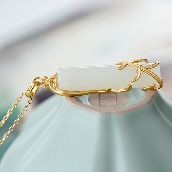 Buddha Stones Jade Dragon Phoenix Copper Protection Necklace Pendant - image 11