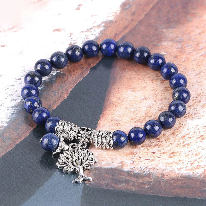Buddha Stones Natural Gemstone Tree of Life Lucky Charm Stretch Bracelet - image 47