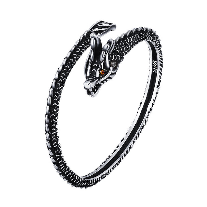 Buddha Stones Dragon Scales Pattern Luck Protection Bracelet Bangle - image 6