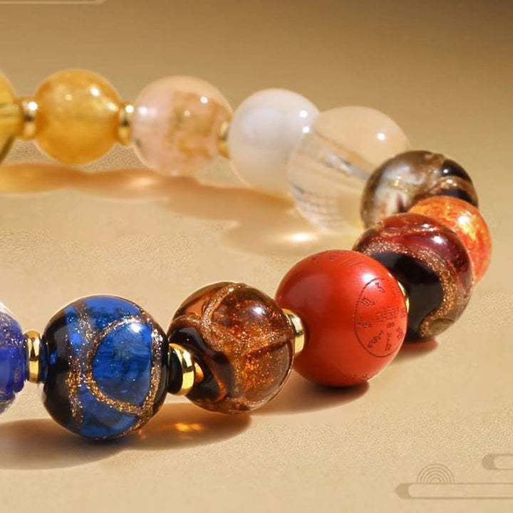 Buddha Stones Tibetan Colorful Incense Ash Liuli Glass Bead Om Mani Padme Hum Dorje Vajra 18 Beads Wrist Mala - image 11