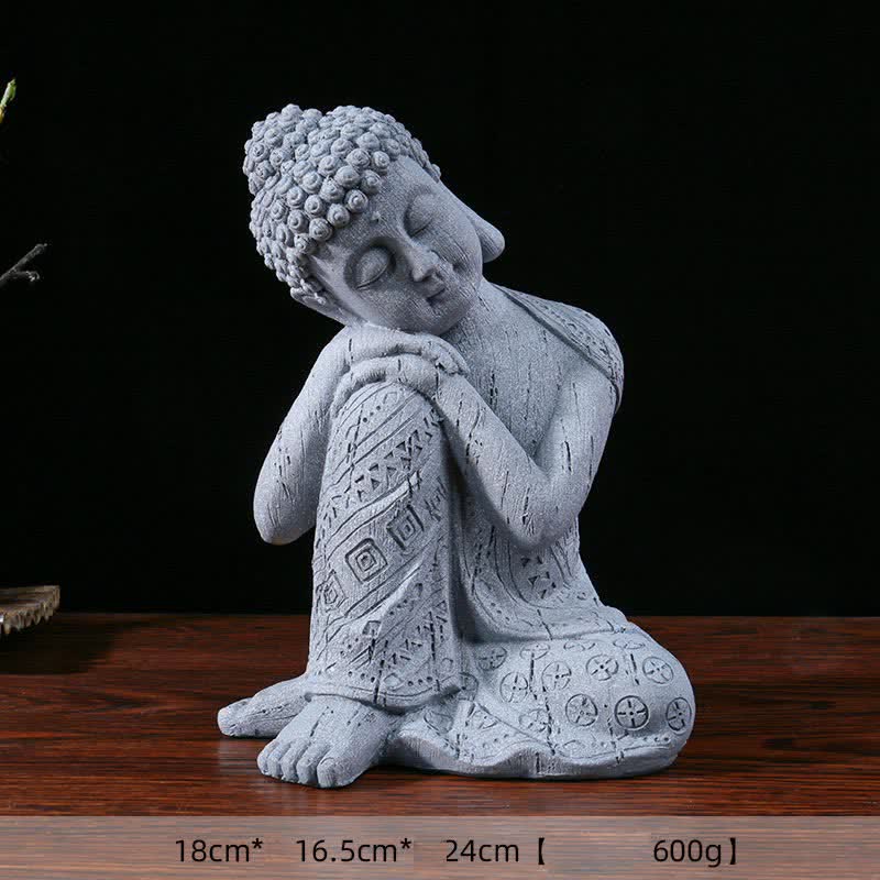 Buddha Stones Tibetan Meditating Buddha Serenity Resin Statue Decoration - image 11