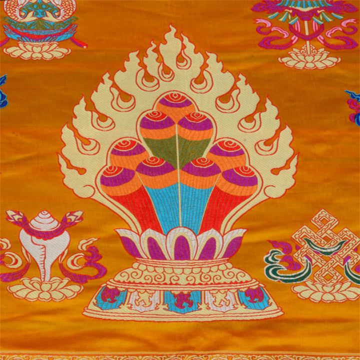 Prayer Altar Mat Healing Meditation 8 Auspicious Symbols Mat - image 8