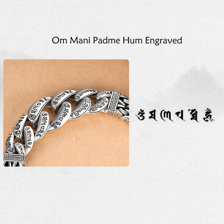 Buddha Stones Om Mani Padme Hum Engraved Peace Purity Bracelet - image 8