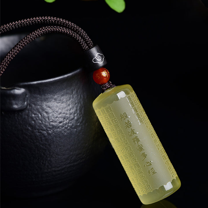 Heart Sutra Citrine Happiness Strength Necklace Pendant - image 8