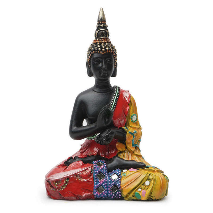 Buddha Stones Thai Buddha Serenity Resin Statue Decoration - 12*7.5*18cm - image 0