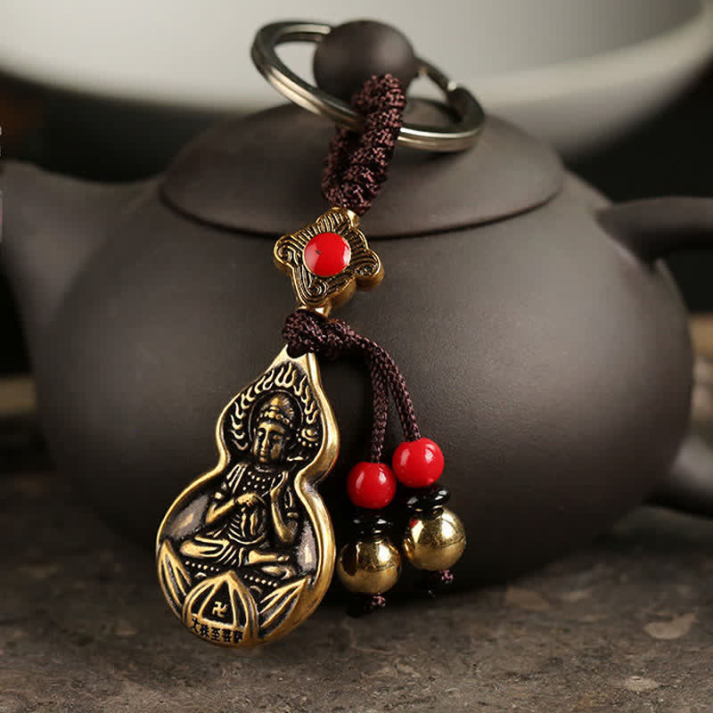 Mahasthamaprapta Bodhisattva Buddha Blessing Keychain - Buddha Symbol (Compassion ♥ Serenity) - image 0