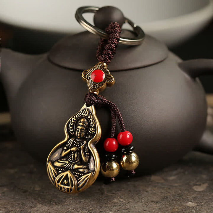 Mahasthamaprapta Bodhisattva Buddha Blessing Keychain - Buddha Symbol (Compassion ♥ Serenity) - image 0