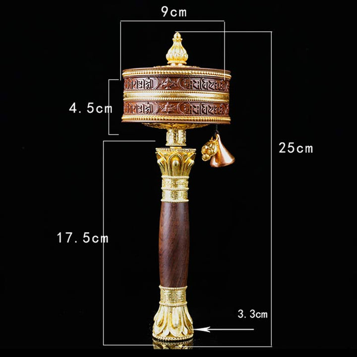 Buddha Stones Tibetan Prayer Wheel Six True Words Copper Balance Decoration - image 13