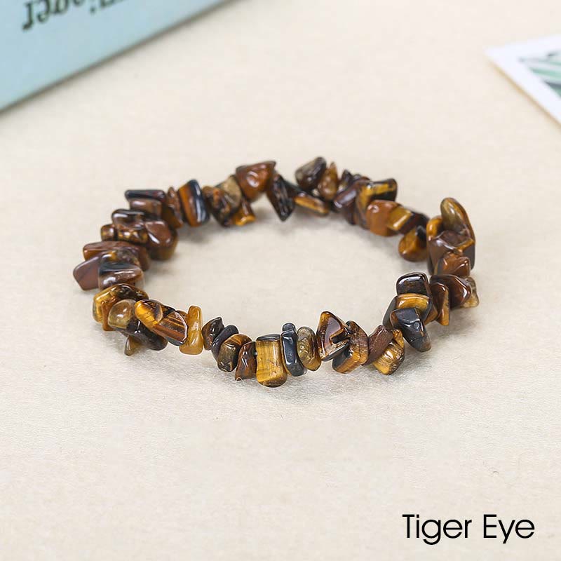 Natural Irregular Shape Crystal Stone Warmth Soothing Bracelet - Tiger Eye - image 61