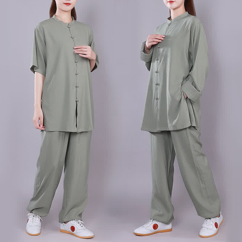 Buddha Stones Tai Chi Qigong Meditation Prayer Spiritual Zen Practice Unisex Cotton Linen Clothing Set - image 18