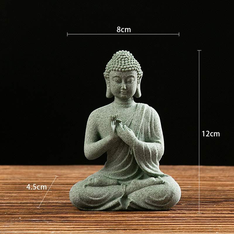 Buddha Stones Tibetan Meditation Contemplation Buddha Serenity Compassion Statue Figurine Decoration - Praying 8*4.5*12cm - image 5