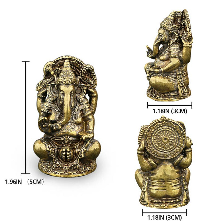 Buddha Stones Ganesh Ganpati Elephant Statue Wealth Home Decor - image 5