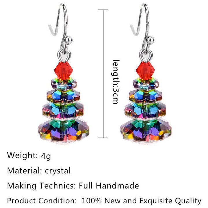 Various Crystals Christmas Tree Amethyst Peace Healing Drop Earrings - image 9