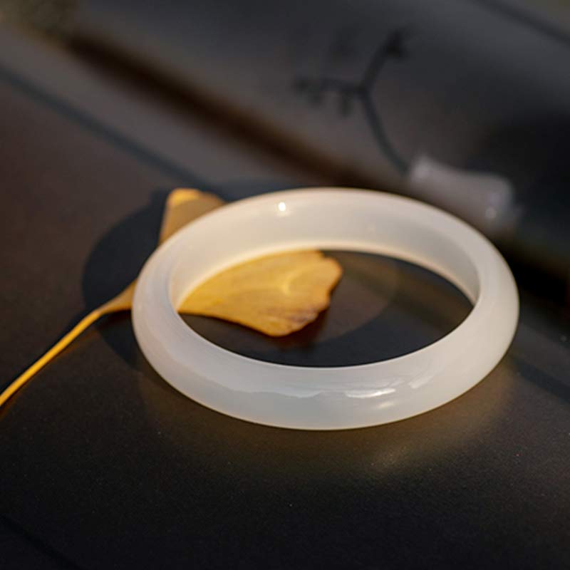 Buddha Stones Natural Chalcedony Harmony Positive Bracelet Bangle - image 5