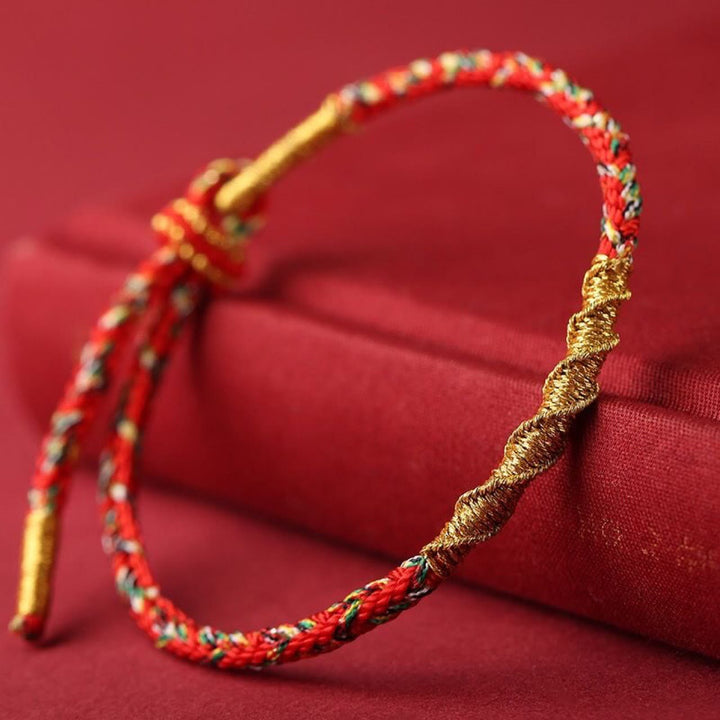 Buddha Stones Handmade Chinese Zodiac Natal Buddha Protection Strength Braided String Bracelet - image 3