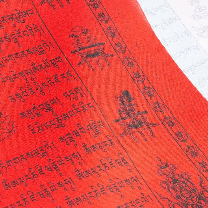Buddha Stones Tibetan 5 Colors Windhorse Happiness Auspicious Outdoor Prayer Flag - image 15