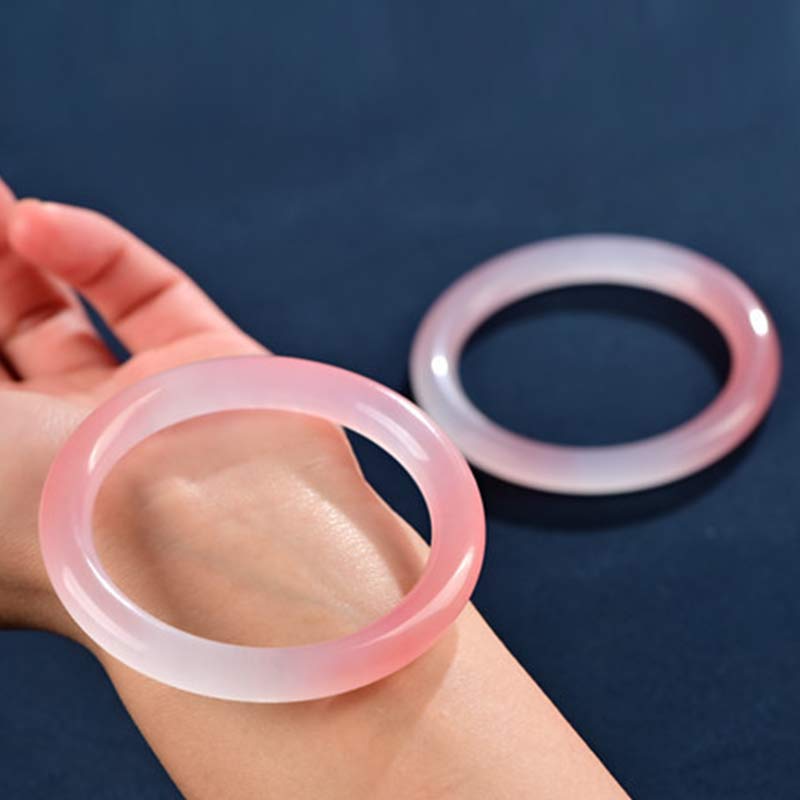 Buddha Stones Pink Crystal Love Warmth Bracelet Bangle - image 6