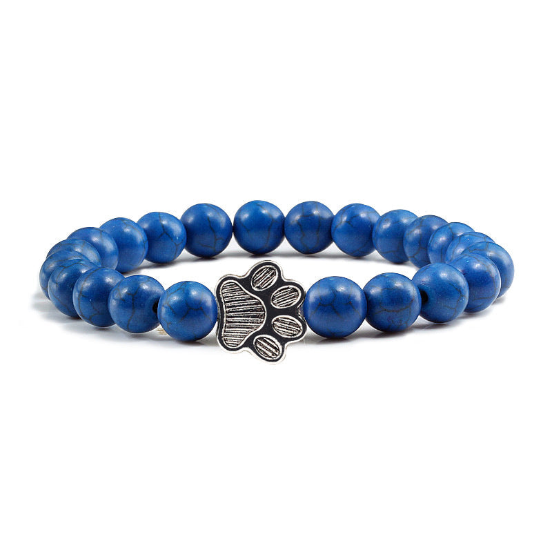 Buddha Stones “Save A Dog” Stone Bracelet - Dark Blue Beads - image 11