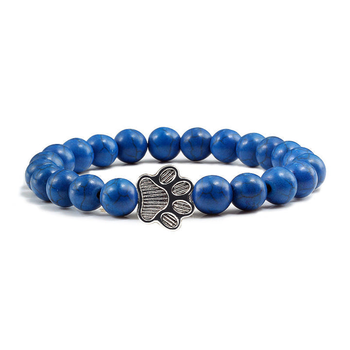 Buddha Stones “Save A Dog” Stone Bracelet - Dark Blue Beads - image 11