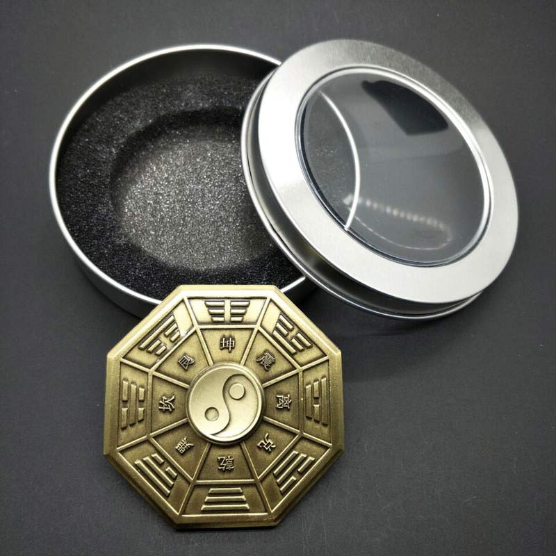 Buddha Stones Fidget Spinner Blessing Tai Chi Finger Hand Spinner Decoration - LightGoldenrodYellow - image 7
