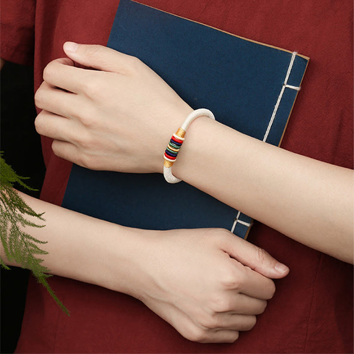 Buddha Stones Tibetan Handmade Colorful King Kong Knot Five Elements Luck Braid String Bracelet - image 18