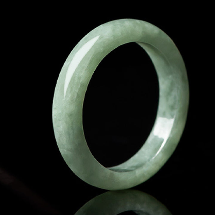 Buddha Stones Natural Jade Prosperity Abundance Ring - image 7
