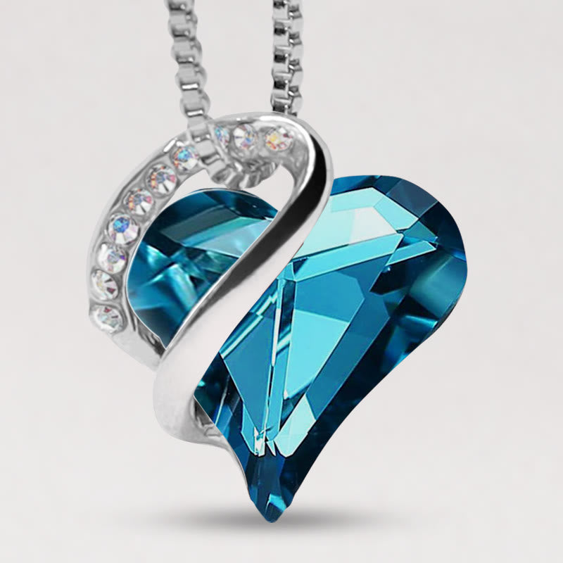 Buddha Stones Love Heart Birthstone Healing Energy Necklace Pendant - 12a-December-Turquoise Aquamarine Blue - image 41