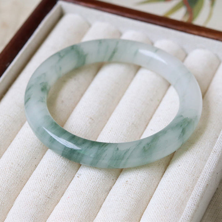 Buddha Stones Natural Jade Luck Prosperity Bangle Bracelet - image 7