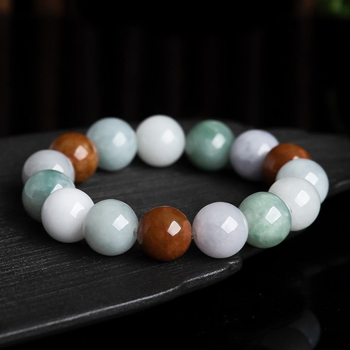 Buddha Stones Natural Jade Healing Protection Bracelet - image 5