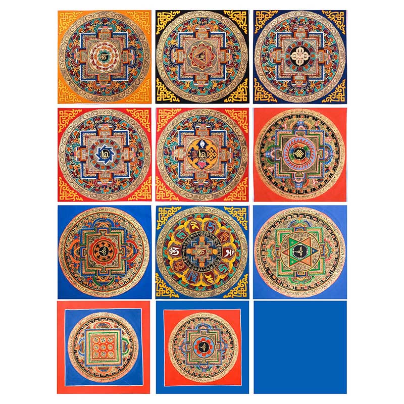Buddha Stones Tibetan Handmade Thangka Painting Blessing Thangka Blind Box Random Color Pattern - image 17