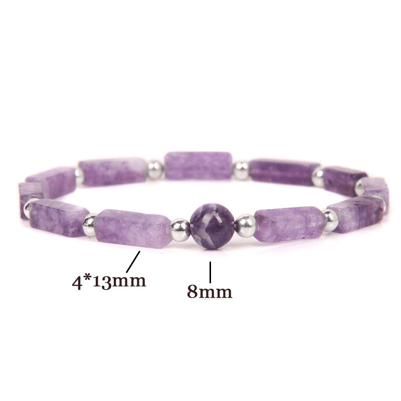Buddha Stones Natural Crystal Amethyst Tiger Eye Spiritual Balance Bracelet - image 3